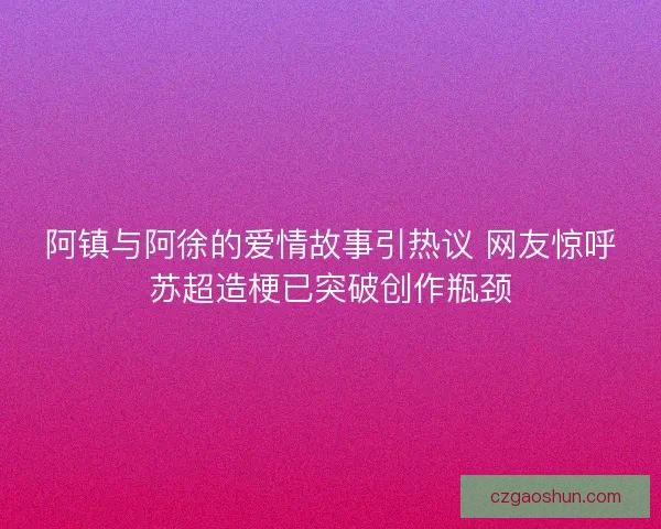 阿镇与阿徐的爱情故事引热议 网友惊呼苏超造梗已突破创作瓶颈