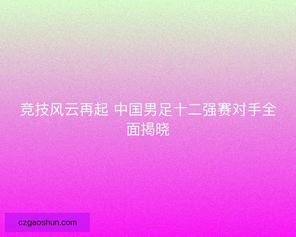 竞技风云再起 中国男足十二强赛对手全面揭晓