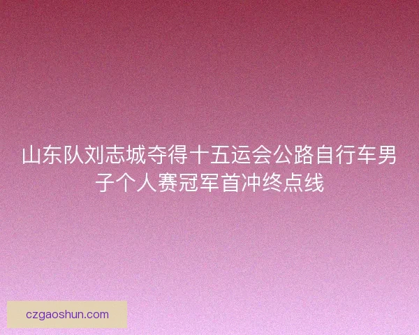 山东队刘志城夺得十五运会公路自行车男子个人赛冠军首冲终点线 山东队刘志城夺得十五运会公路自行车男子个人赛冠军首冲终点线